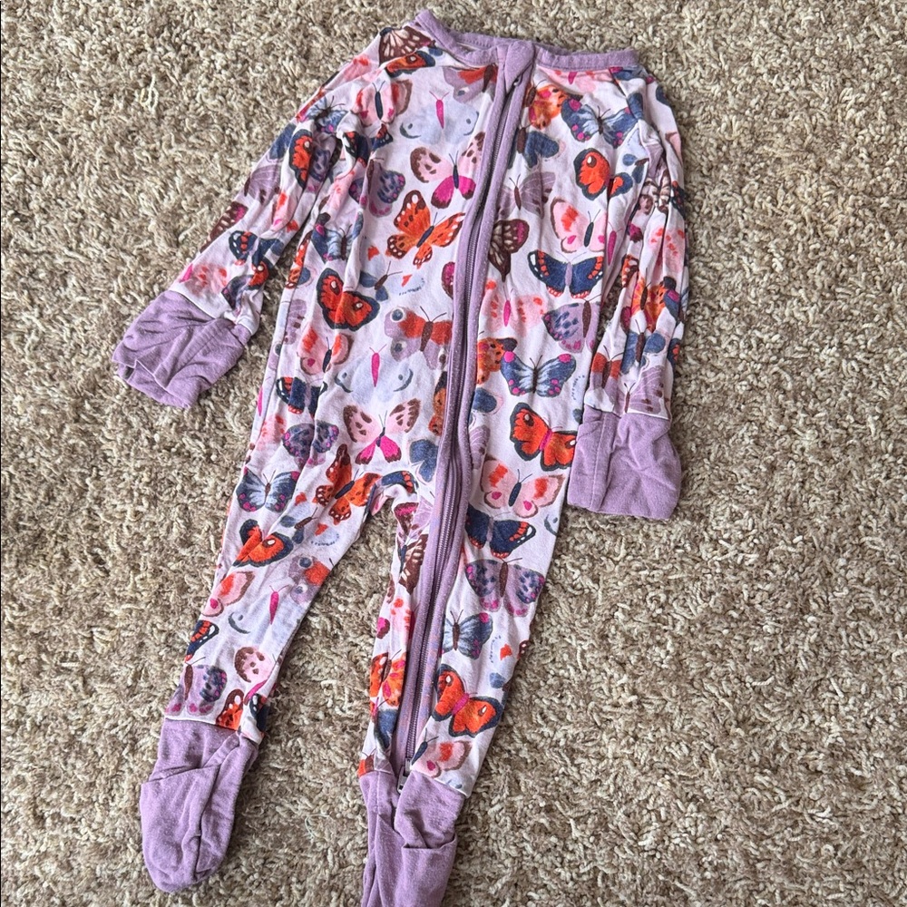 Little sleepies butterfly print 0-3mo